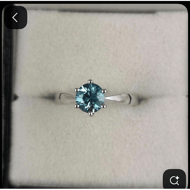 Anillo solitario  en oro de 14k con tanzanita