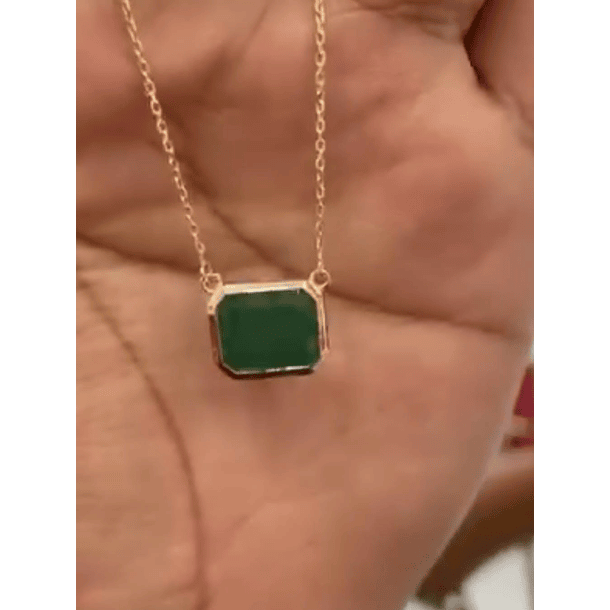 Solo joyeria para gargantilla en oro amarillo de 14k a 45cm. Montado a bisel.