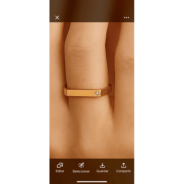 Anillo barra, en plata 925 con Diamante redondo incrustado