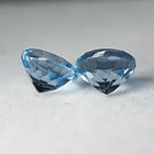 Par de topacios azules-3.70ct-7mm 2