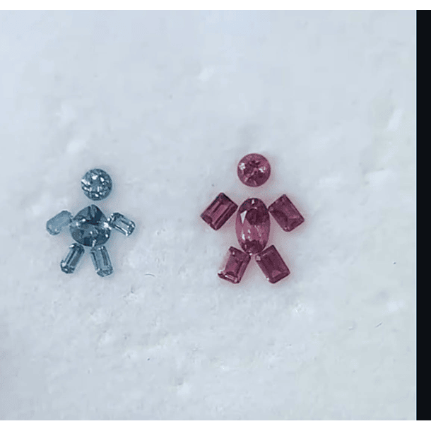 Lote niño con topacio London blue redondo, oval y octágono.