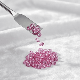 Moissanita rosa-0.10ct-3mm