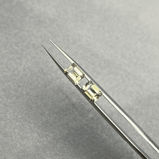Par de berilos amarillos-3ct-7.6x5.8x4.4mm 1