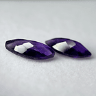 Par de Amatistas moradas-5.115ct-14x6.8x4.5mm 2