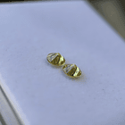 Par de circones amarillos naturales-1.35ct-6x6x3.3mm 3