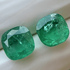 Par de esmeraldas de Zambia AIG-6.24ct-9.20x9.18x5.50mm y 9.11x9.05x5.27mm 2