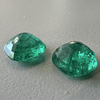Par de esmeraldas de Zambia AIG-6.24ct-9.20x9.18x5.50mm y 9.11x9.05x5.27mm 7