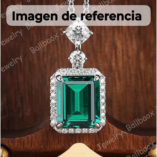 Dije con Esmeralda Colombiana y Diamantes en oro 14k $17,687.00