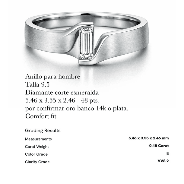 Archivo modelado para impresion de anillo para caballero talla 9.5