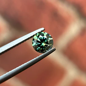 Moissanita rainbow blue GRA-0.80ct-6mm