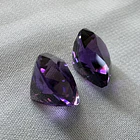 Par de amatistas certificadas por GIA-2.17ct y 2.41ct-9.92x7.90x5.78mm y 9.82x7.88x6.41mm 2
