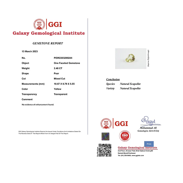 Citrino amarillo GGI-2.48ct-10.67x8.79x5.55mm 4