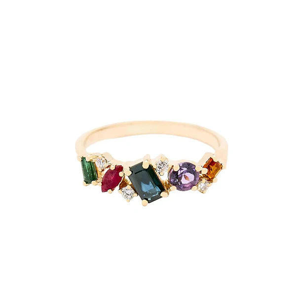 Anillo Family Rinng, en Plata Ley 925 con baño de Rodio