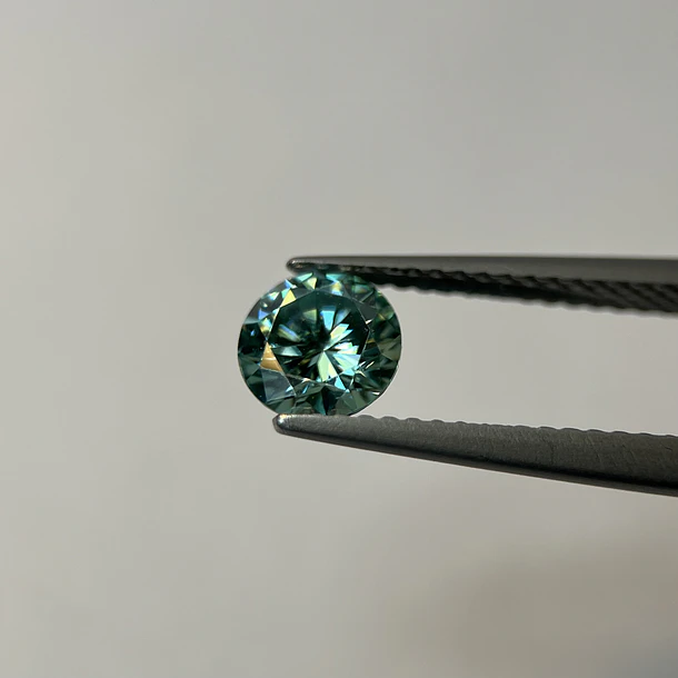 Moissanita azul GRA-0.80ct-6mm 2