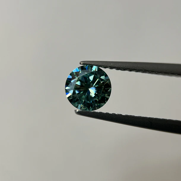 Moissanita azul GRA-0.80ct-6mm 1