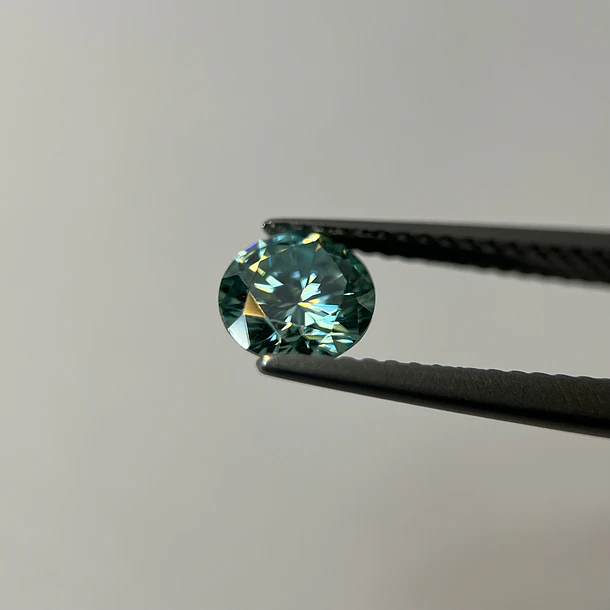 Moissanita azul GRA-0.80ct-6mm 3