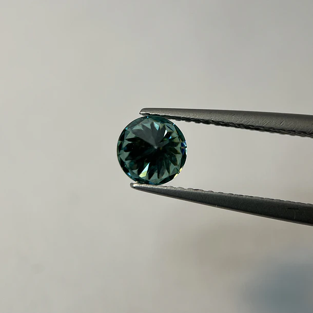 Moissanita azul GRA-0.80ct-6mm 4