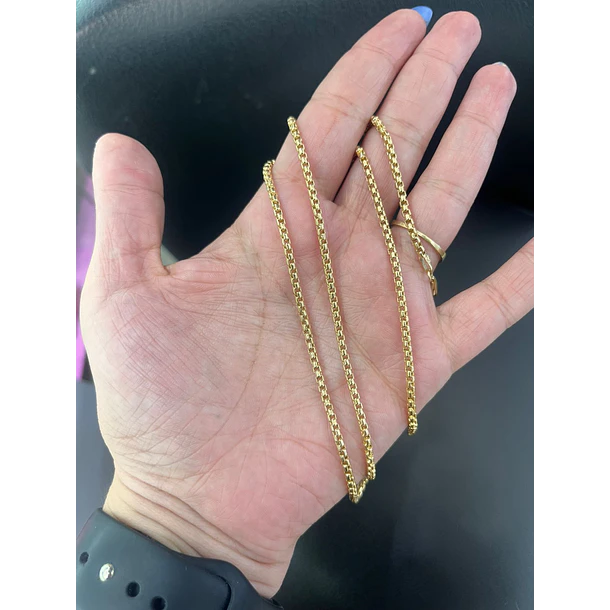 Pedido Especial Cadena Tipo caja 40cms. 14k Oro Amarillo