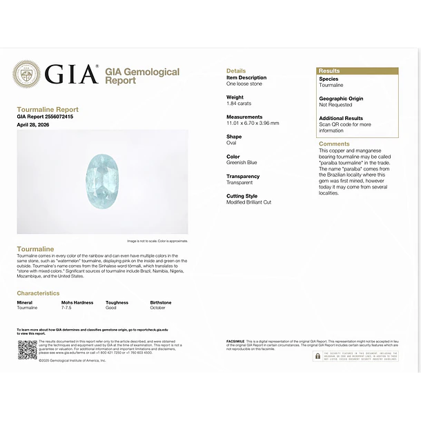 Turmalina paraíba GIA-1.84ct-11.01x6.70x3.96mm 4
