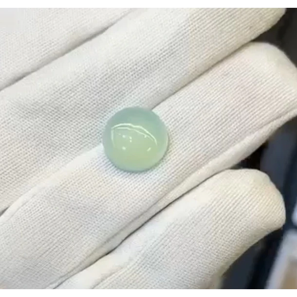 Calcedonia azul redonda cabujon-6.79ct-12.1mm