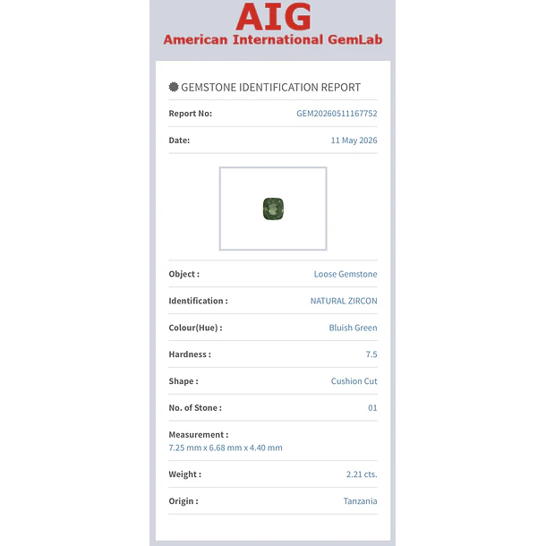 Circón AIG-2.21ct-7.25x6.68x4.40mm 3