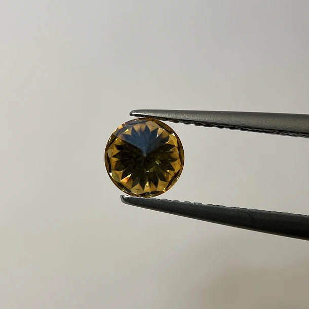 Moissanita amarilla naranja GRA-0.80ct-6mm 3