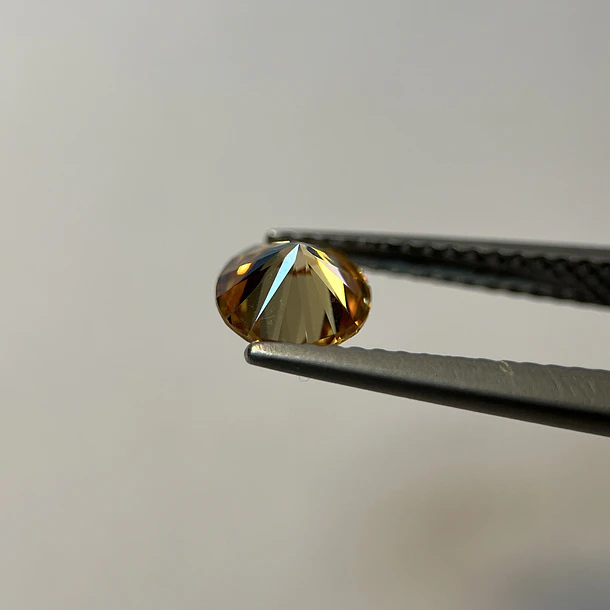 Moissanita amarilla naranja GRA-0.80ct-6mm 2