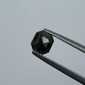 Salt and pepper-0.86ct-5.54x5.14x2.8mm