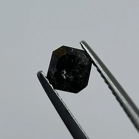 Salt and pepper-0.965ct-5.38x5.05x3.43mm