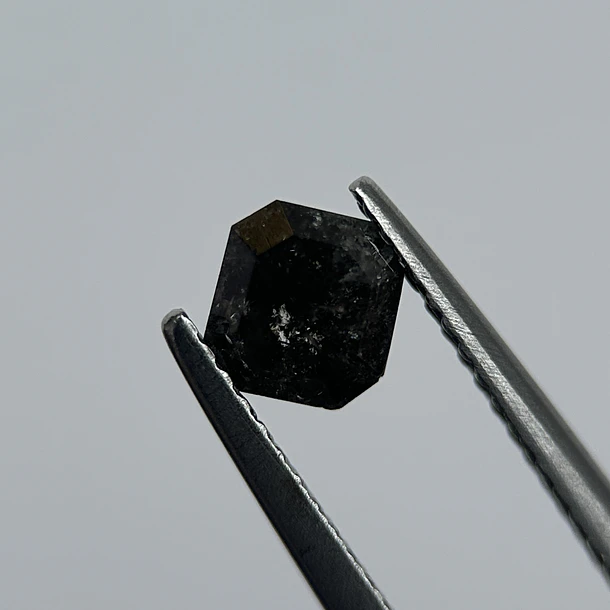 Salt and pepper-0.965ct-5.38x5.05x3.43mm 1