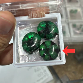 Esmeralda colombiana trapiche-16.94ct-17mm