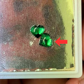 Esmeralda colombiana trapiche-0.77ct-5.8x6.4mm