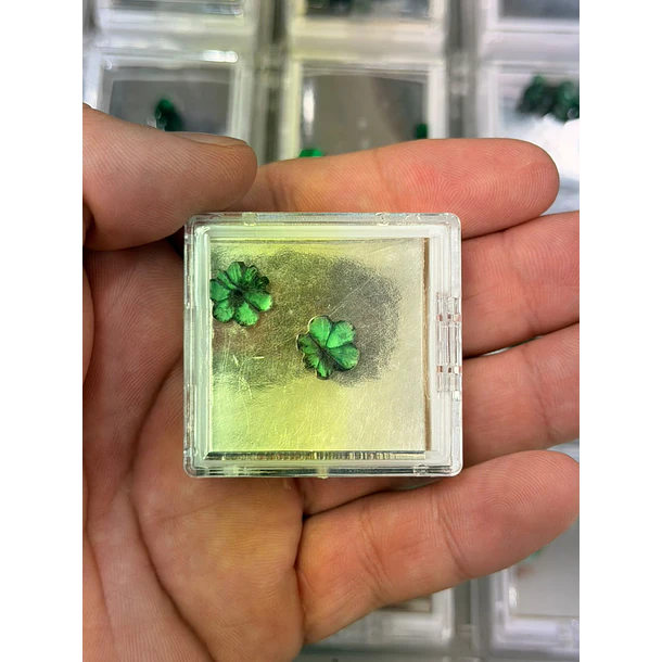 Esmeralda colombiana trapiche-2ct-10x10mm 2