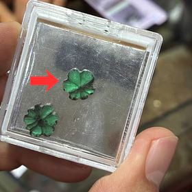 Esmeralda colombiana trapiche-2ct-10x10mm