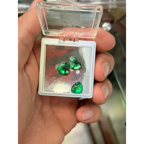 Esmeraldas colombiana trapiche-2.21ct-9x10mm 4