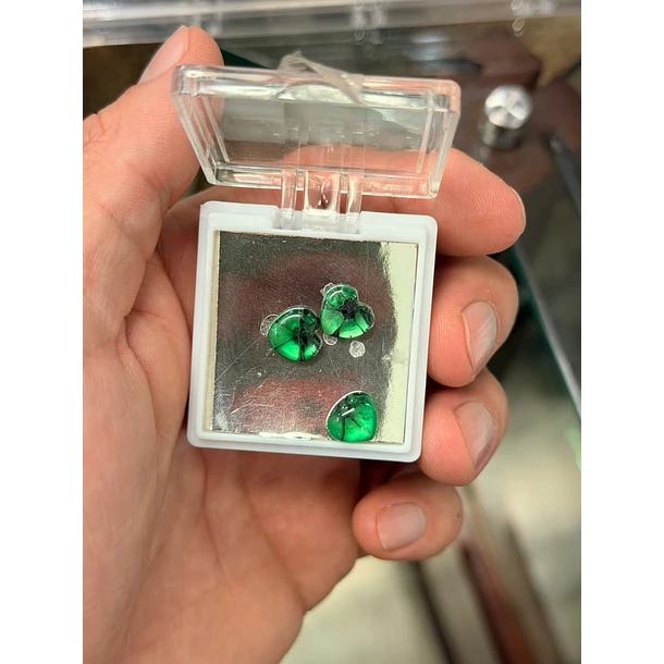 Esmeralda colombiana trapiche-2.14ct-9x10mm 3