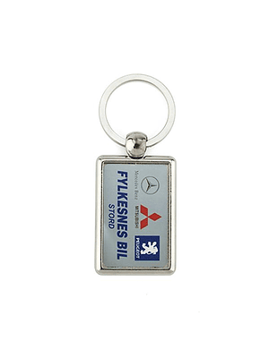 Porta-chaves metálico com duas faces