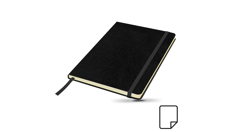 Bloco de notas A5 preto 2
