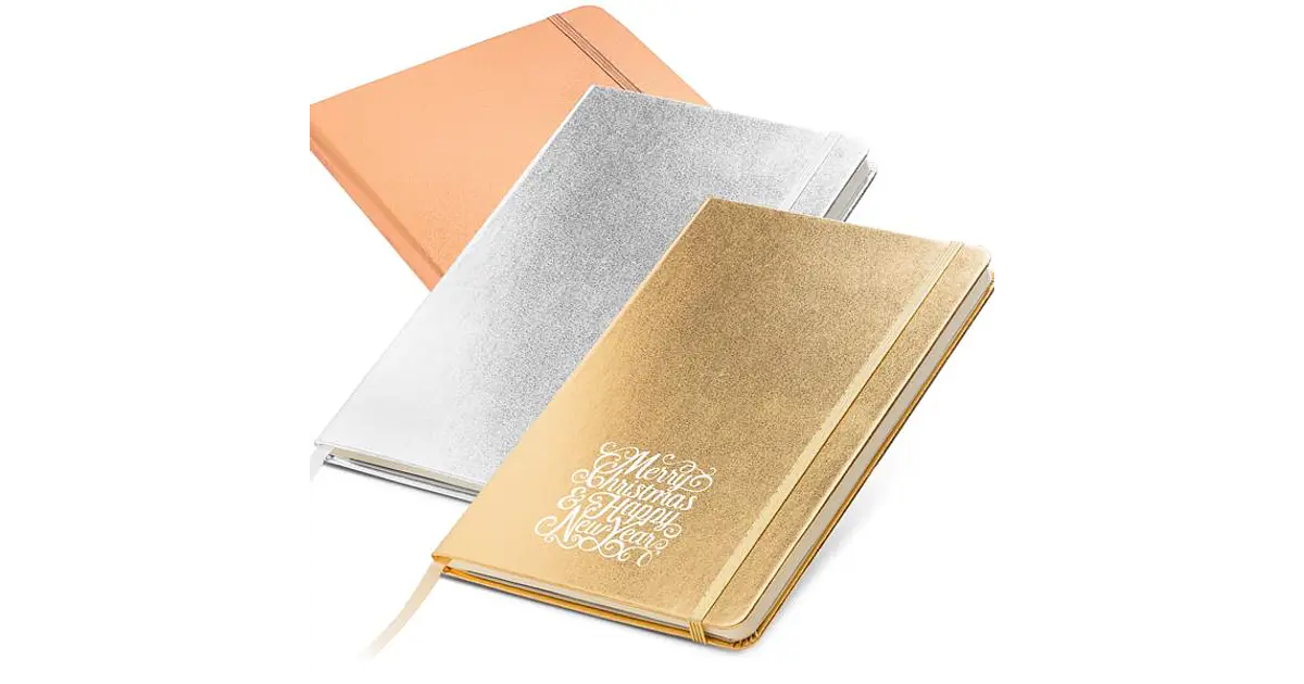 Bloco de notas A5 com capa brilhante