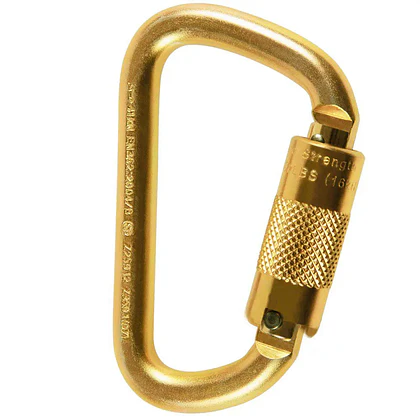 Mosquetón Acero Tipo D 3 Tiempos 41kN Steel D Tri