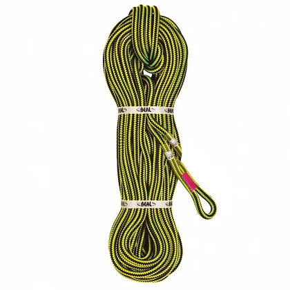 Cuerda Semi Estatica Ginkgo 12 mm X 50 m  + 1 Sewn Termination Negro/Amarillo BEAL