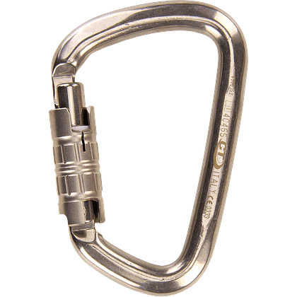 Mosquetón Acero Tipo D 3 Tiempos 35kN LARGE TG S-STEEL – CLIMBING TECHNOLOGY
