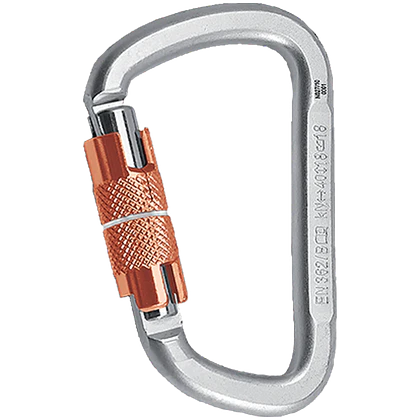 Mosquetón Acero Tipo D 3 Tiempos 40kN D KL-3T – Rock Empire