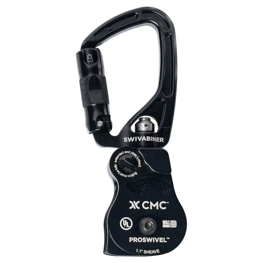 Polea simple con destorcedor PROSWIVEL SWIVABINER 1.1 22kN – CMC