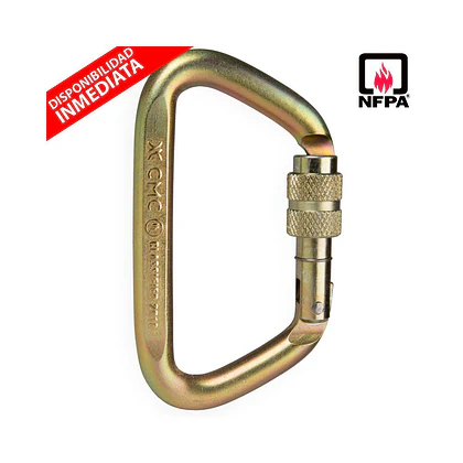 Mosquetón Acero Tipo D Rosca 72kN Steel D NFPA – CMC Rescue