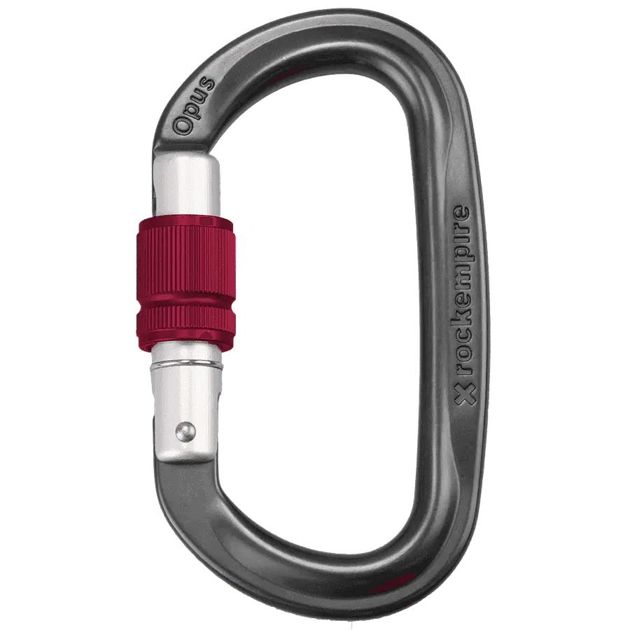 Mosquetón Aluminio Oval Rosca 26kN OPUS S – Rock Empire
