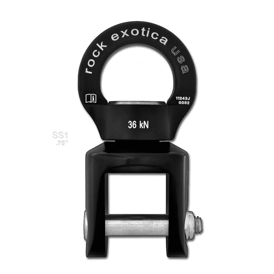 Destorcedor – Eslabón Giratorio ROTATO SHACKLE SWIVEL 0.75″ 36kN – ROCK EXOTICA