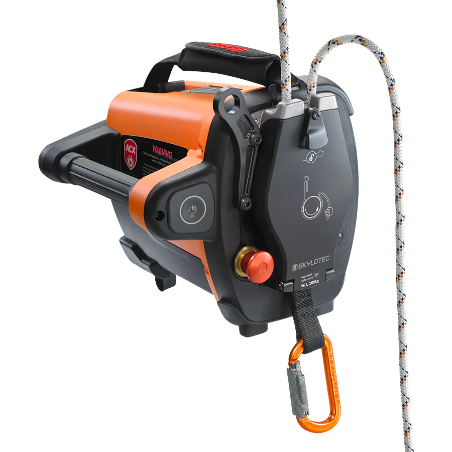 ASCENDEDOR ELECTRICO ACTSAFE ACX POWER KIT (ascendedor acx power, control remoto, 2 baterias, cargador, manual, maleta)  – SKYLOTEC