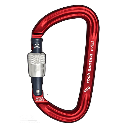 Mosquetón Aluminio Tipo D Rosca 29kN RockD Screw-Lock (C2-S) – Rock Exotica