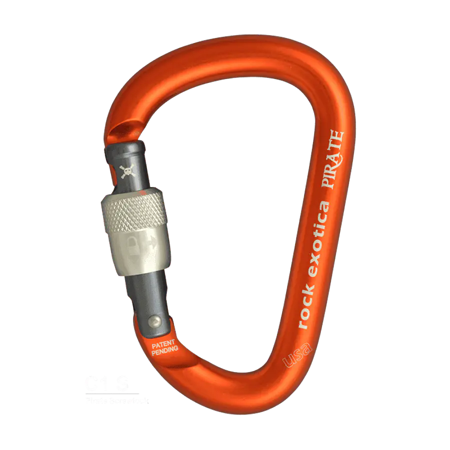 Mosquetón Aluminio HMS Rosca 26kN  Pirate Screw-Lock (C1-S) – Rock Exotica